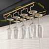 18.1" Wine Glasses Holder, Hanging Stemware Rack Under Cabinet, Wine Cup Display Stand, Holds up to 12 Glasses / 4 Rails, Stainless Steel Organizer for Bar Kitchen Home view 2