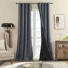 100% Blackout Curtains , 96 inches 2 Panel Sets, Heat and Full Light Blocking Drapes with Grommets for Bedroom, Thermal Insulated Window Treatment Drapes for Living Room (Dark Grey, 52Wx96L) view 1