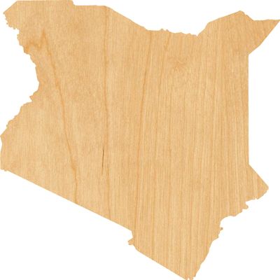 Kenya Laser Cut Out Wood Shape Craft Supply - 2"