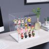 Nynelly Acrylic Display Case for Collectibles, 4 Tier Clear Miniature Display Box with Door, Assemble Countertop Showcase for Figures, Funko Pop, Dolls, Transparent Steps,White,12.5"x9.4"x11.6" view 1