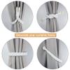 Porlau 6 Pack Magnetic Soft Curtain Tiebacks Cotton Hand-Woven Tieback Holdback Home Decorative Tie Backs with Wooden Buckle for Home Office Decor (White, 6) view 4