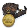 Be Strong and Courageous (Joshua 1:9) Brass Compass with wooden Box-Engraved Scripture Prayer Compass Religious Gift for Men & Women - Baptism, Confirmation, Communion Compass for Boys Graduation Gift view 1