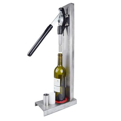 Wine Bottle Floor Corker Manual Hand Bottle Corking Brew Wine Bottle Cap Pressing Machine Industrial Stainless Steel Inserting Stopper Tools