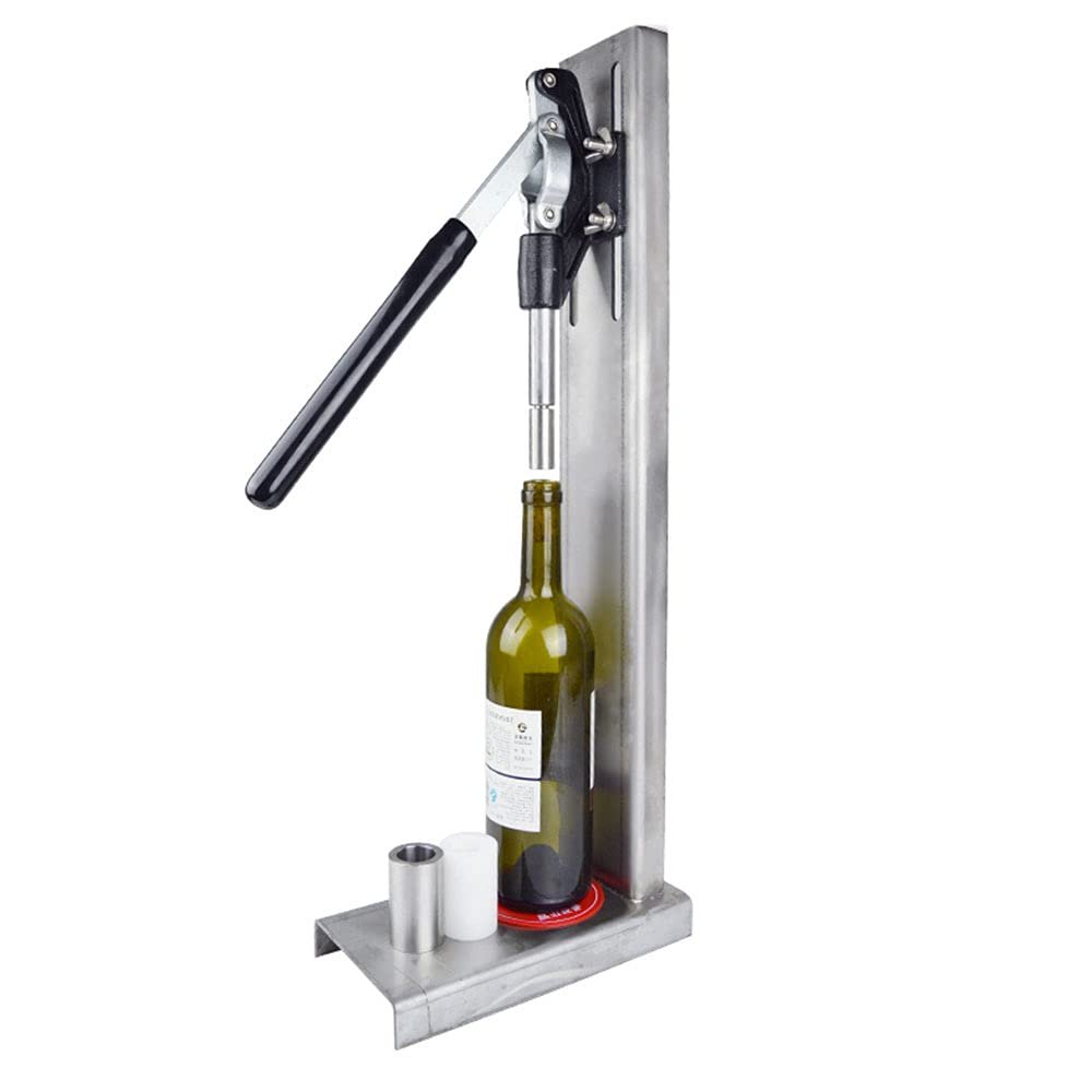 Wine Bottle Floor Corker Manual Hand Bottle Corking Brew Wine Bottle Cap Pressing Machine Industrial Stainless Steel Inserting Stopper Tools