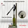 Wine Bottle Floor Corker Manual Hand Bottle Corking Brew Wine Bottle Cap Pressing Machine Industrial Stainless Steel Inserting Stopper Tools view 4