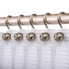 Utopia Alley Shower Rings, Hollow Ball Shower Curtain Hooks for Bathroom, Rust Resistant Shower Curtain Hooks Rings, Set of 12 (Brushed Nickel) view 1