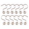 Utopia Alley Shower Rings, Hollow Ball Shower Curtain Hooks for Bathroom, Rust Resistant Shower Curtain Hooks Rings, Set of 12 (Brushed Nickel) view 4