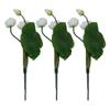 Cabilock 3pcs Artificial Silk Lotus Flowers for Home Decor Elegant Fake Lotus Ornament for Living Room Bedroom and Wedding Arrangements Decorative Floral Accents view 3