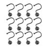 Utopia Alley Shower Hooks - Shower Curtain Rings for Bathroom - Rust Resistant Shower Curtain Hooks for Shower Curtain or Liner - Set of 12, Matte Black view 1