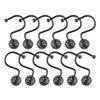 Utopia Alley Shower Hooks - Shower Curtain Rings for Bathroom - Rust Resistant Shower Curtain Hooks for Shower Curtain or Liner - Set of 12, Matte Black view 4