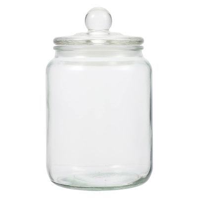 Cabilock 1 Pc glass storage jar empty condiment containers food storage canisters empty bottles glass container with lid flour canister jar glass terrarium with lid - honey pot