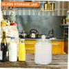 Cabilock 1 Pc glass storage jar empty condiment containers food storage canisters empty bottles glass container with lid flour canister jar glass terrarium with lid - honey pot view 2
