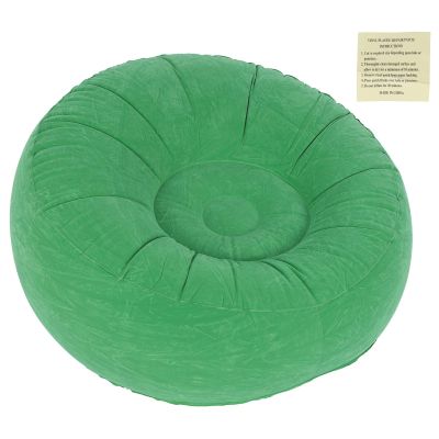 Indoor Inflatable Sofa, Outdoor Foldable Inflatable Flocked Single Sofa Chair for Living Room, Bedroom, Balcony, Garden, Outdoor Courtyard, Camping, Traveling, Beach, Hiking(Light Green)