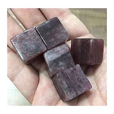 Natural Bulk Tumbled Stones red Strawberry Quartz Crystal Cube for Home Decoration 5pcs 20-25mm