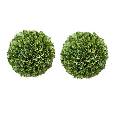 A&B Home Set of 2 Nature 6.5" Green Boxwood Balls Artificial Plant Faux Topiary Orb Indoor Outdoor Wedding Decoration Home Office Table Decor Green Moss Decorative Greenery Balls for Centerpieces