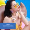 Neck-mounted fan, USB portable mini headdress, convenient and fashionable, simple and leafless lazy silent neck-mounted cooling fan, white view 2