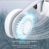 Neck-mounted fan, USB portable mini headdress, convenient and fashionable, simple and leafless lazy silent neck-mounted cooling fan, white view 4