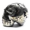 2.3" 315g Pyrite Cluster Carved into Skull Natural Druzy Mineral Collectible Gemstone Sparkling Crystal Polished Stone Geode Specimen - Peru view 1