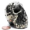 2.3" 315g Pyrite Cluster Carved into Skull Natural Druzy Mineral Collectible Gemstone Sparkling Crystal Polished Stone Geode Specimen - Peru view 4