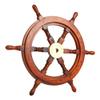 Brainmart Wooden Nautical Ship Wheel Wall Decor, Handmade Boat Steering Wheel, Coastal Ocean Theme Beach Home Decor for Living Room Bedroom Patio, Natural Brown  24 Inch view 1