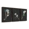 Wall Dcor, Dining Wall Art, Architecture, American, Trendy, Eclectic, Mission, Architecture, Black Barnwood Framed Canvas, 3 Piece Set, Orchid on Slate I 31X43 view 2