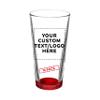 10 Libbey Mixing Glasses Set, 20 oz. - Personalized Text, Logo - Clear, Pub, Thick base - Red view 1