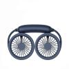 Mini hanging neck fan dual silent hanging USB charging sports portable lazy air-conditioning three-speed dual fan 1200mahBlue view 1