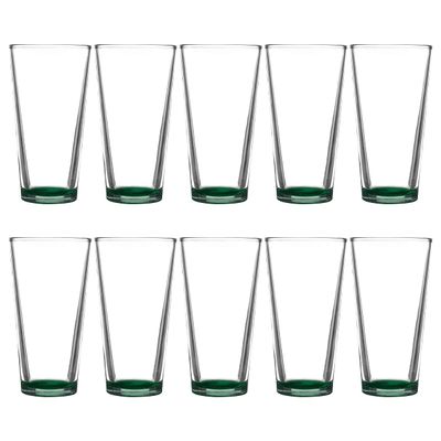 10 Libbey Mixing Glasses Set, 20 oz. - Clear, Pub, Thick base - Green