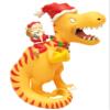 Tree Buddees Santa Riding a T-Rex Funny Christmas Tree Topper - Large 10" view 3