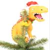 Tree Buddees Santa Riding a T-Rex Funny Christmas Tree Topper - Large 10" view 4