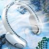 6 summer air-cooled neck hanging fans, leafless neck hanging fans, leafless ventilator, USB rechargeable neckband fan, air cooler type white view 2