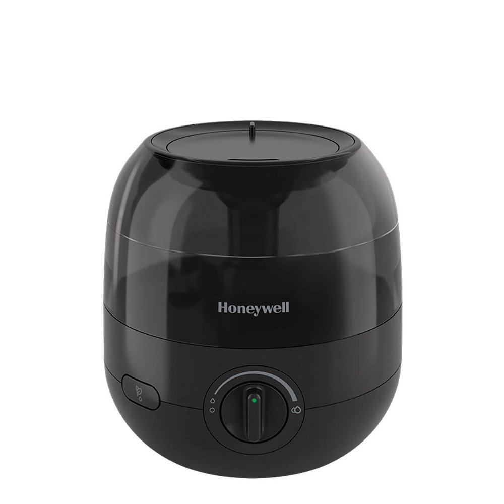 Honeywell HUL525BC Mini Mist Ultrasonic Cool Mist Humidifier, Black, with Essential Oil Tray, Variable Output Control, Auto Shut-off, Ultra Quiet Operation, Directional Mist Outlet, Cool Visible Mist