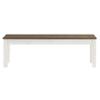 Furniture Dash - Wood Bench - Entryway Bench - Dining Bench - 53.15" W, 12.2" D, 17.72" H - 22lb - White Distressed view 4