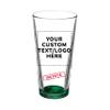 100 Libbey Mixing Glasses Set, 20 oz. - Personalized Text, Logo - Clear, Pub, Thick base - Green view 1