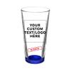 10 Libbey Mixing Glasses Set, 20 oz. - Personalized Text, Logo - Clear, Pub, Thick base - Blue view 1