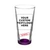 10 Libbey Mixing Glasses Set, 20 oz. - Personalized Text, Logo - Clear, Pub, Thick base - Purple view 1