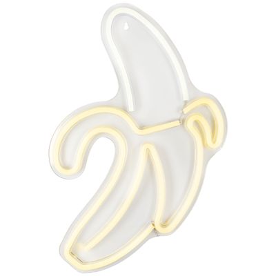 Northlight LED Neon Style Banana Wall Sign, 18", Yellow