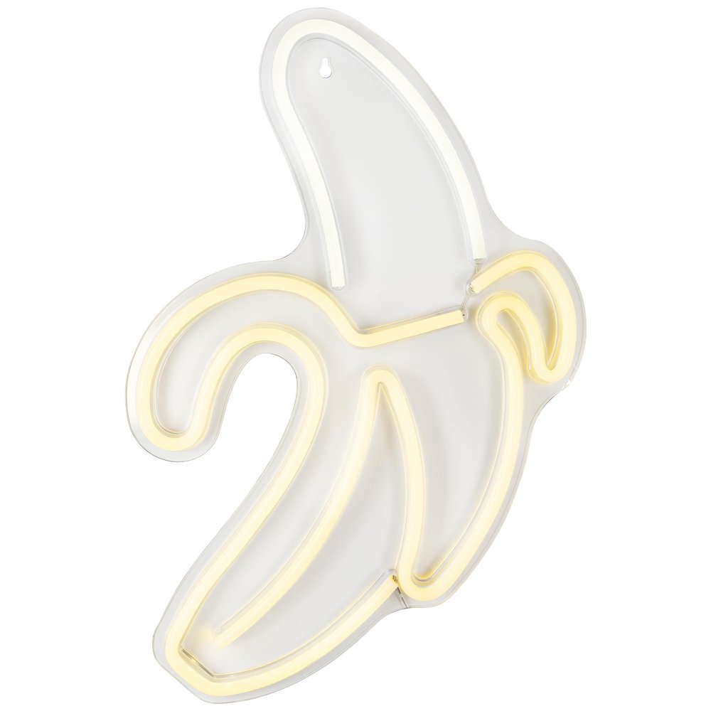 Northlight LED Neon Style Banana Wall Sign, 18", Yellow
