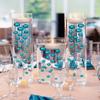 100 Floating Turquoise Blue Pearls with Matching Sparkling Gems-Large-Fills 2 Gallons of Floating Pearls for Your Vases-with 2 Measured Floating Gels Prep Bags for Best Results! view 3