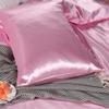 Bedify Bedding 100% Pure Silk Satin Duvet Set with 2 Pillowcases Wrinkle Free Fade Resistant One Silk Satin Duvet Cover | Two Pillowcases | Cool Soft Silk Duvet Set (Pink, Twin/TwinXL) view 3