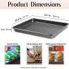 12.7-Inch Nonstick Baking Sheets & Cookie Trays for Oven, 2-Pack PFOA Free Baking Pans Set (Black) view 2