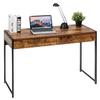 ERGOMASTER Home Office Desk with Drawers Black Modern Wood Desk Laptop Writing Computer Room Work Table for Bedrooms (44" Rustic) view 1