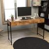 ERGOMASTER Home Office Desk with Drawers Black Modern Wood Desk Laptop Writing Computer Room Work Table for Bedrooms (44" Rustic) view 2