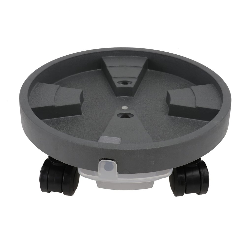 Cabilock 1pc Movable Flowerpot Base Tray Rolling Wheels Drainage Design for Indoor and Outdoor Use Tempered for Bonsai and Potted Plants