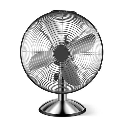 Simple Deluxe 12 Inch Stand Fan, Horizontal Ocillation 75, 3 Settings Speeds, Low Noise, Quality Made Durable Fan, High Velocity, Heavy Duty Metal For Industrial, Commercial, Residential, Silver
