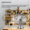 Simple Deluxe 12 Inch Stand Fan, Horizontal Ocillation 75, 3 Settings Speeds, Low Noise, Quality Made Durable Fan, High Velocity, Heavy Duty Metal For Industrial, Commercial, Residential, Silver view 2