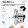 Simple Deluxe 12 Inch Stand Fan, Horizontal Ocillation 75, 3 Settings Speeds, Low Noise, Quality Made Durable Fan, High Velocity, Heavy Duty Metal For Industrial, Commercial, Residential, Silver view 3