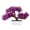 Bluelanss Artificial Flowers in Vase Decor Plastic Flower Arrangements Fake Faux Flowers Plant Pine Tree in Pot Table Centerpieces Holiday Dinning Coffee Room Table Kitchen Decoration Rose Red view 1