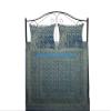 100% Cotton Throw Kantha Bed Block Ajrak Sofa Print Cover Hand Bohemian Bedspread Vintage Hand Cover Stitch Blanket Quilt (Blue-Yellow, King 90"x108" with Sham Covers) view 1