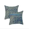 100% Cotton Throw Kantha Bed Block Ajrak Sofa Print Cover Hand Bohemian Bedspread Vintage Hand Cover Stitch Blanket Quilt (Blue-Yellow, King 90"x108" with Sham Covers) view 3